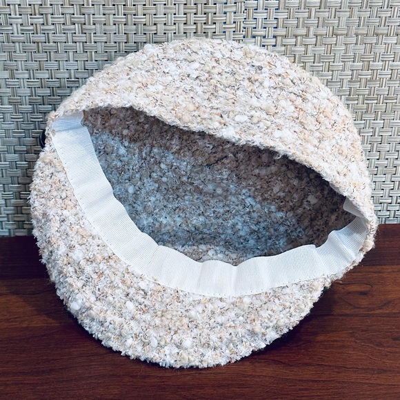 🌟HP🌟VTG Neutral Boucle Cadet Cap by Nine West OS - Picture 6 of 9